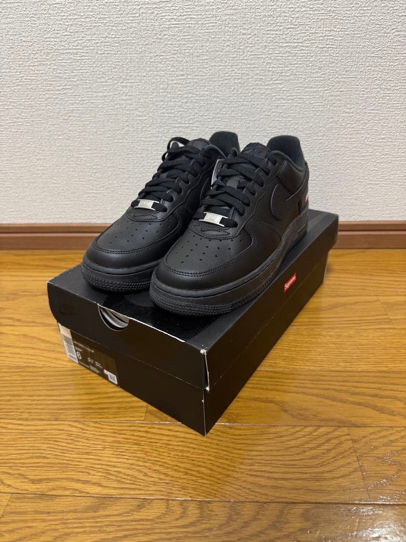 Supreme × Nike Air Force 1 Low 黒 24センチ