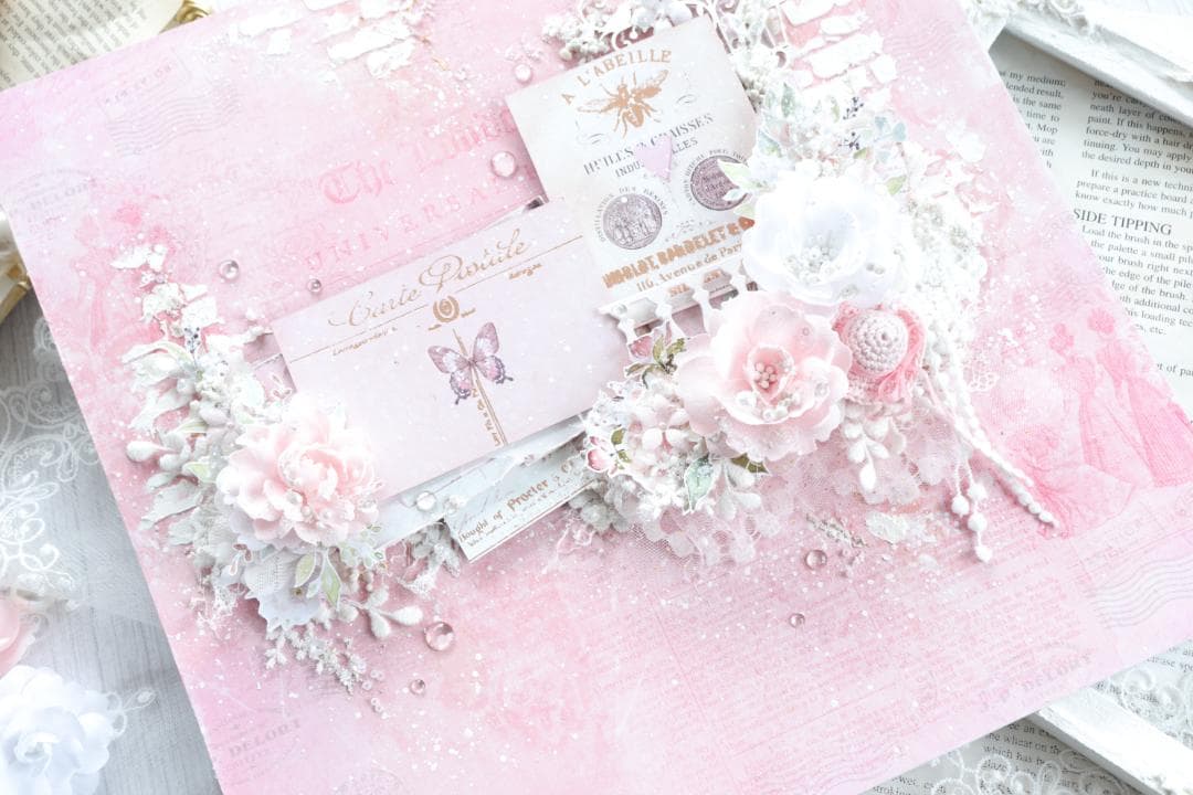 *。゜Love ゜。*　スクラップブッキング♡フォトフレーム♡完成品