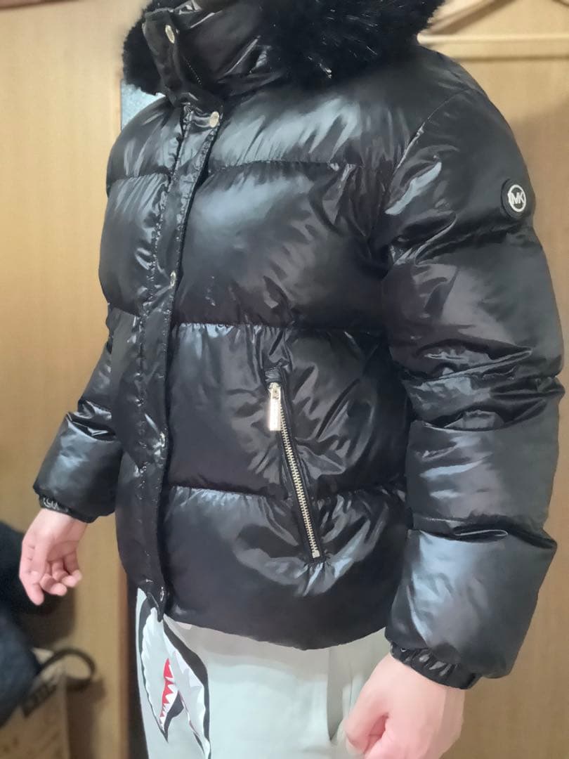 マイケルコース　ダウンジャケット　黒　M　ファー　フード　2WAY