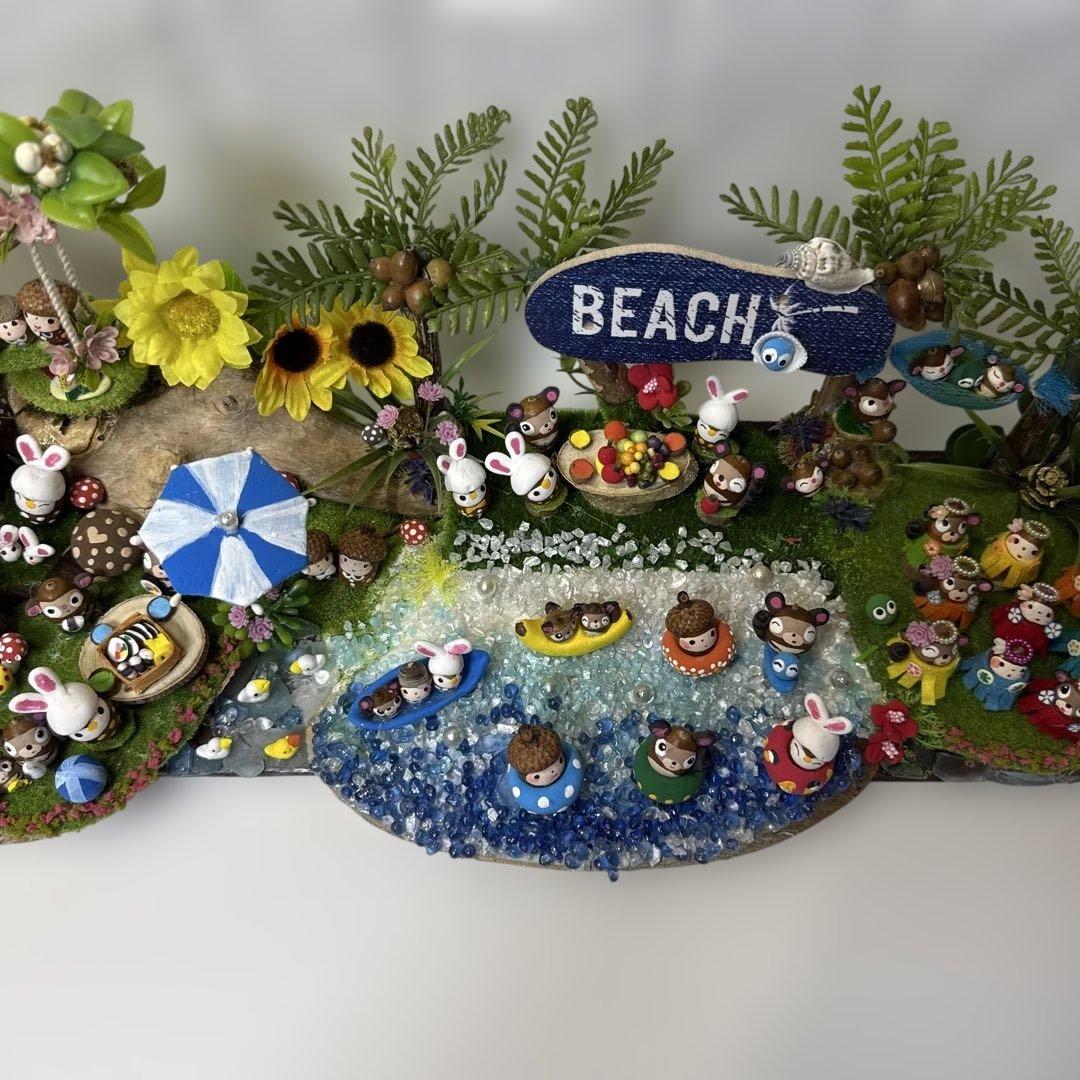 どんぐりアート♡Happy summer BIGオブジェ・♡