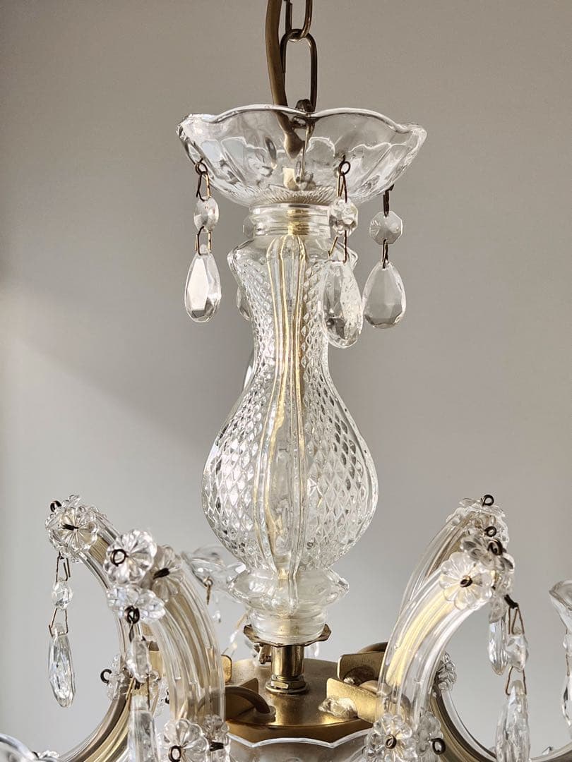 【ワケあり】ドイツ　ヴィンテージ　シャンデリア　5灯式