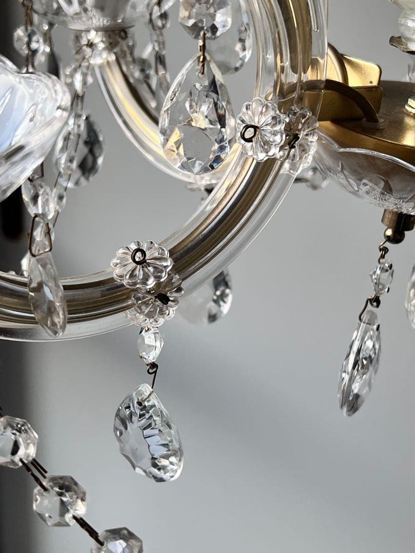 【ワケあり】ドイツ　ヴィンテージ　シャンデリア　5灯式