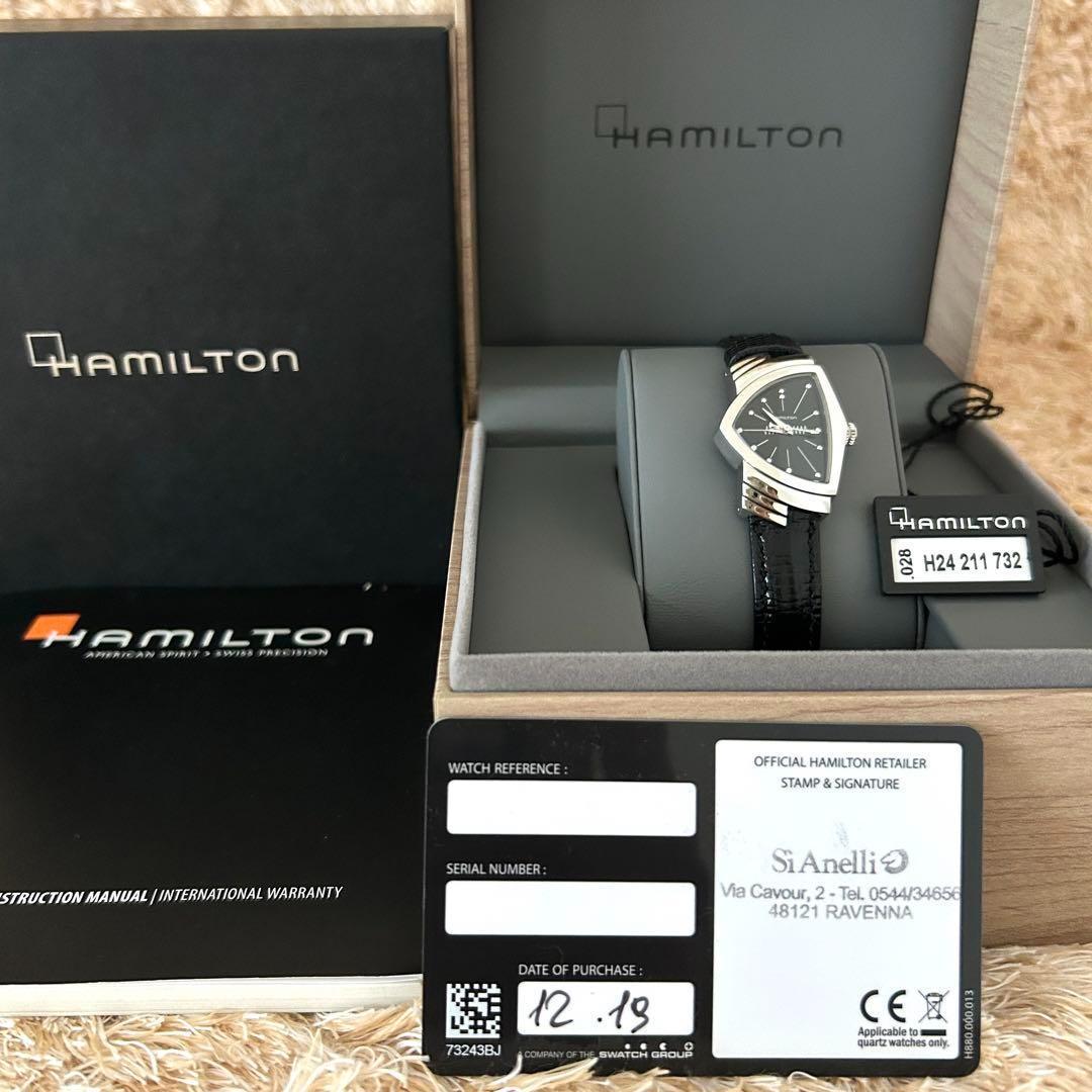 極美品✨ ハミルトン ベンチュラ　腕時計 レザーベルト レディース