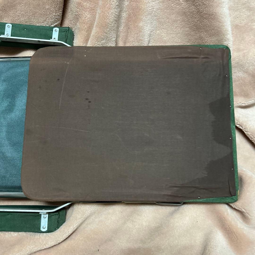 座椅子 2個セット 緑 グリーン 色アセ有り 昭和レトロ 当時もの