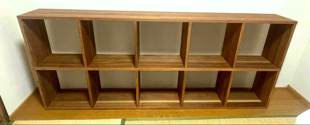 ナチュラルウッドオープンシェルフ 10個収納