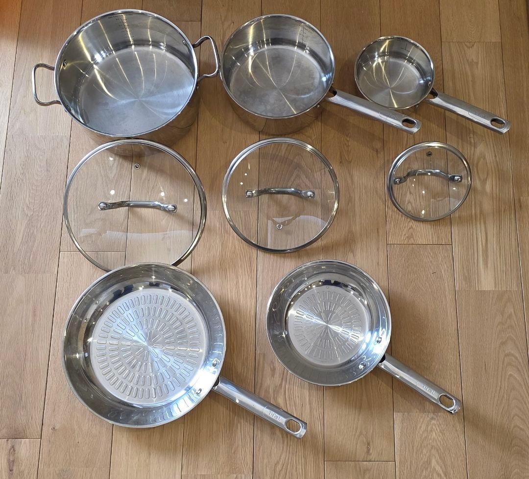 T-fal ステンレス鍋・フライパンセット