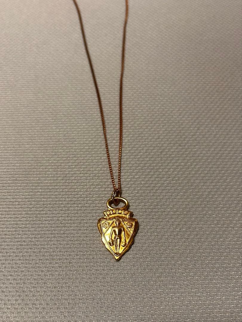 【美品】オールドグッチ クレストチャーム デムナ ネックレス OLDGUCCI