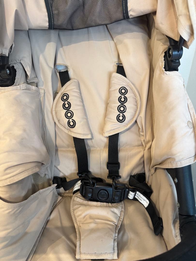 【付属品付き✨】エアバギー ココダブル キャメル 2人乗り ベビーカー　双子