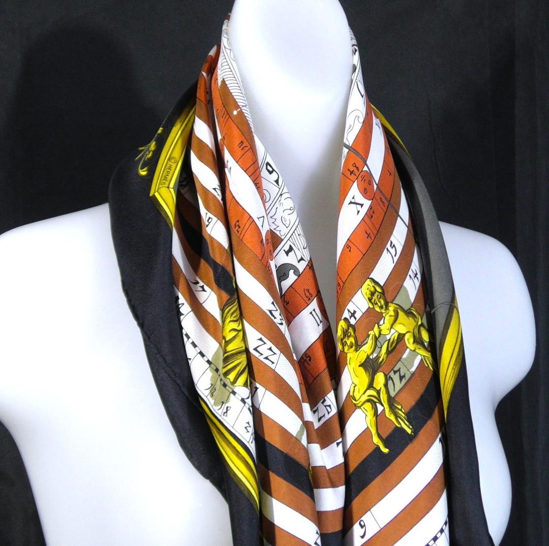 美品　HERMES エルメス　大判スカーフ　カレ90　 D508