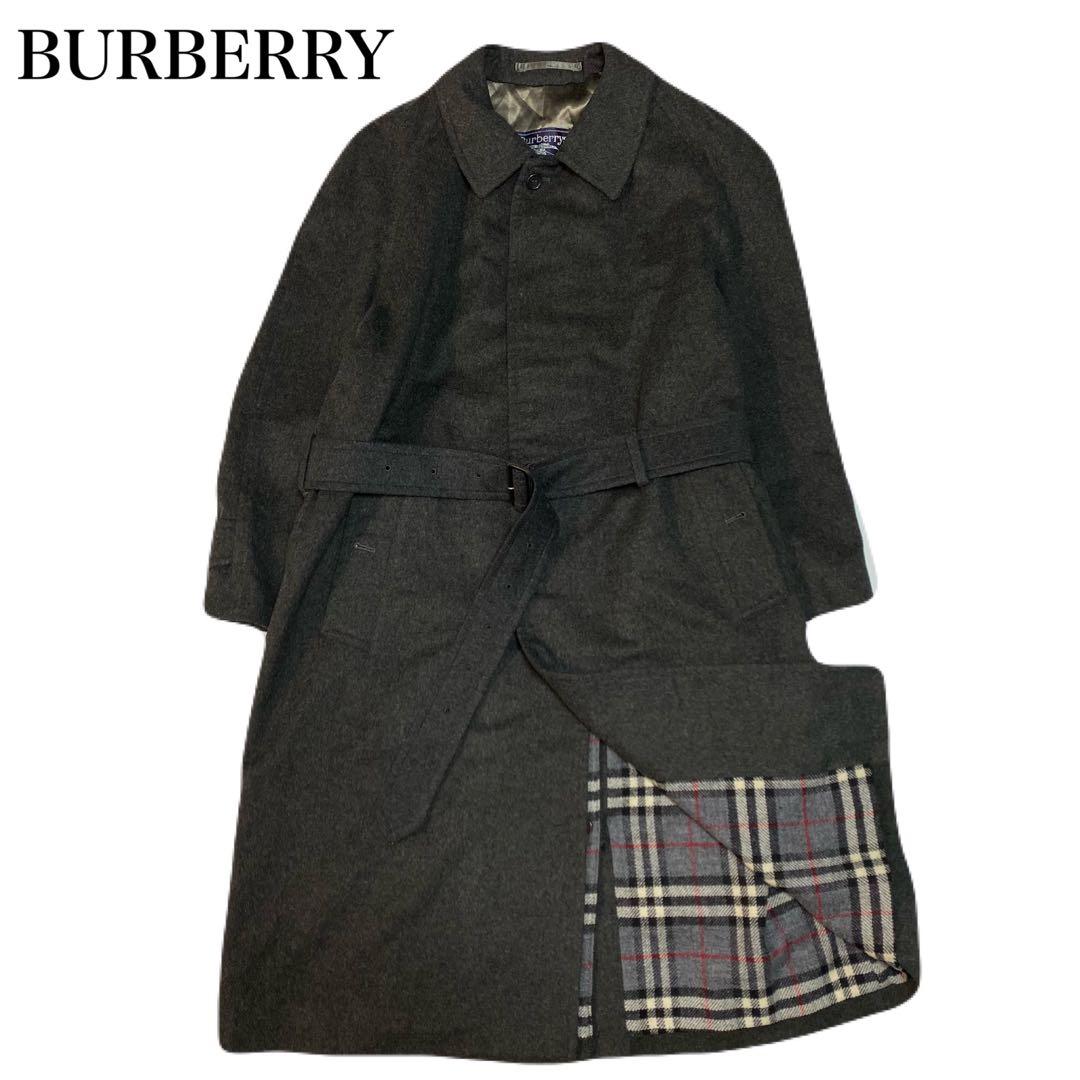 BURBERRYステンカラーコート　ウール　アルパカ　ベルト　ノバチェック