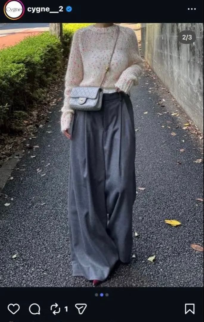 Cygne カラフルポンポンニット Sylvian ホワイト FREE