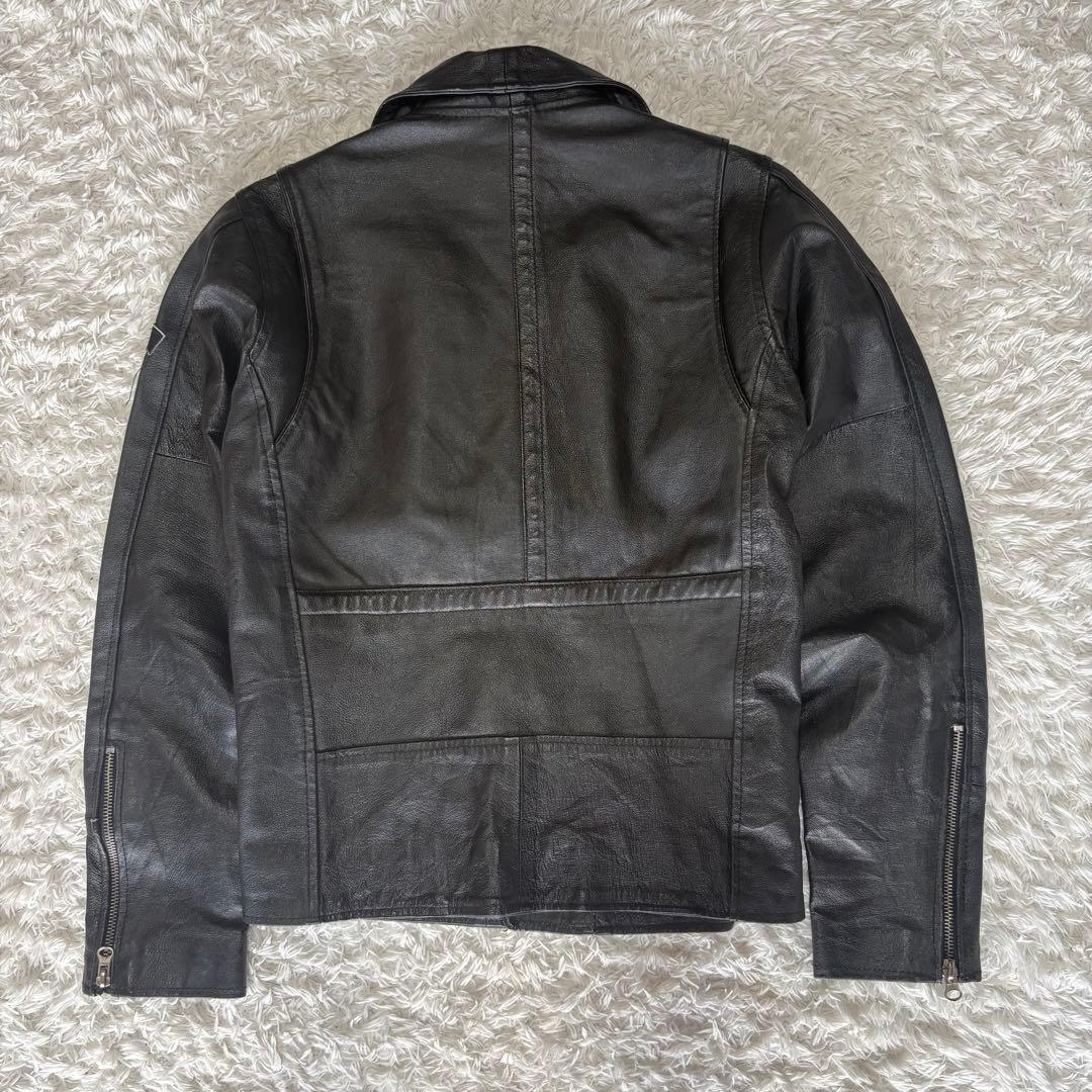 life at your own RISK 黒　ダブルライダースジャケット S