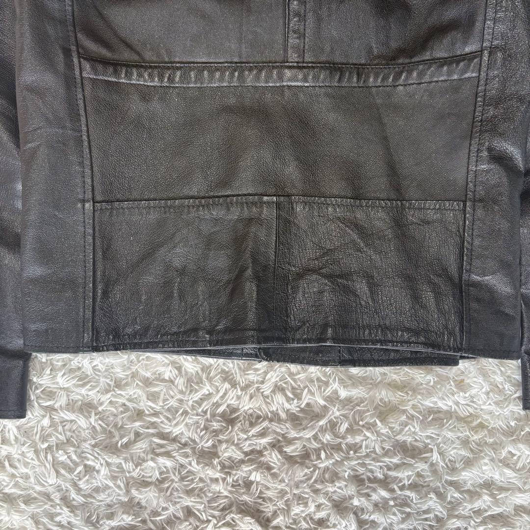 life at your own RISK 黒　ダブルライダースジャケット S