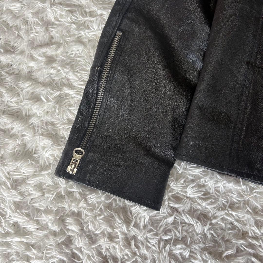 life at your own RISK 黒　ダブルライダースジャケット S