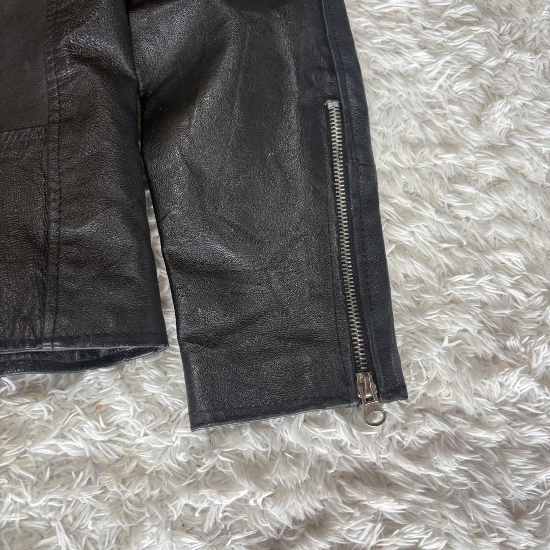 life at your own RISK 黒　ダブルライダースジャケット S