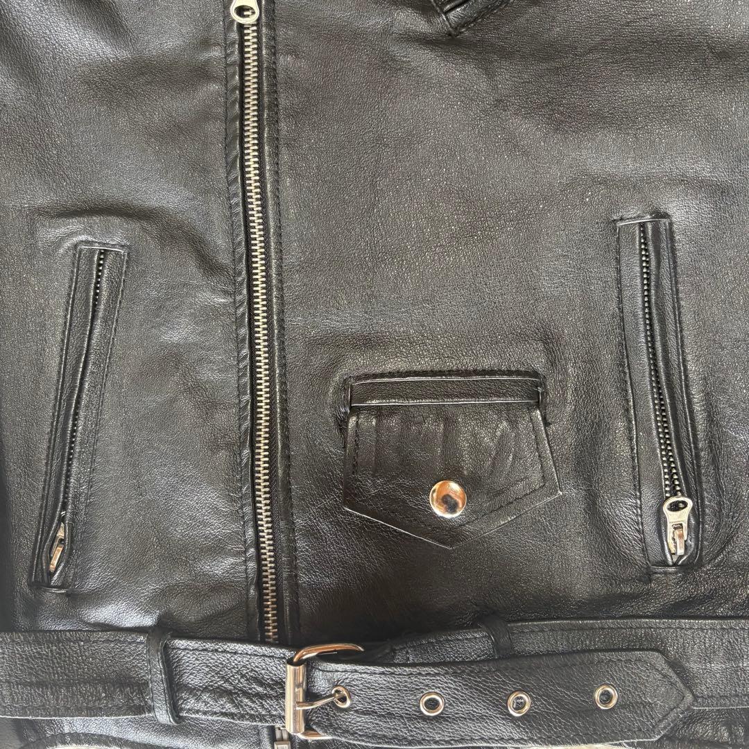 life at your own RISK 黒　ダブルライダースジャケット S