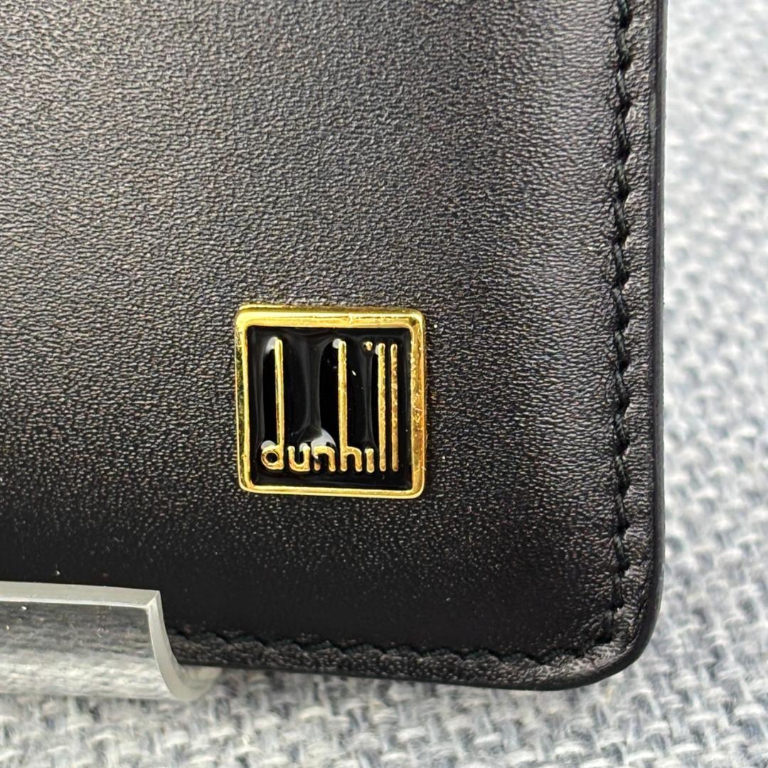 未使用ダンヒル★チェーン付き小銭入れ カーフレザー 本革 黒 箱＆袋 イタリア製