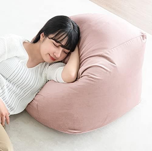 タンスのゲン ビーズクッション 日本製 60×60×36cm くすみカラー ベ*