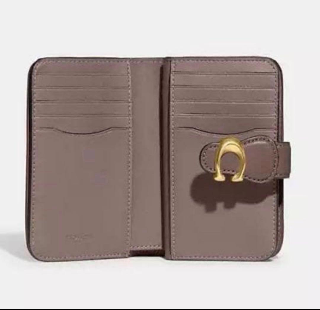 COACHコーチ高級スムースレザータビーミディアム二つ折り財布