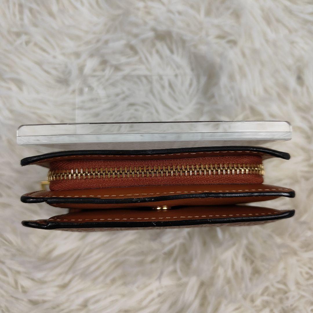 希少　LOEWE　 二つ折り財布 リピート アナグラム ロゴ レザー ブラウン