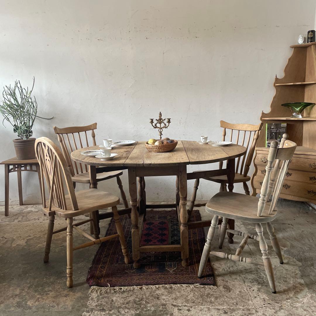 年末・年始SALE ゲートレッグテーブル ドロップリーフテーブル 剥離