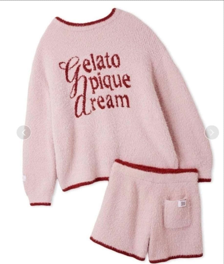 【新品タグ付き】ジェラートピケ ラメフェザーカーディガン+ショートパンツセット