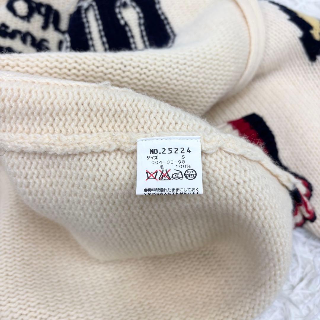 SINA COVA シナコバ 肉厚 ウール カウチンセーター アイボリー S