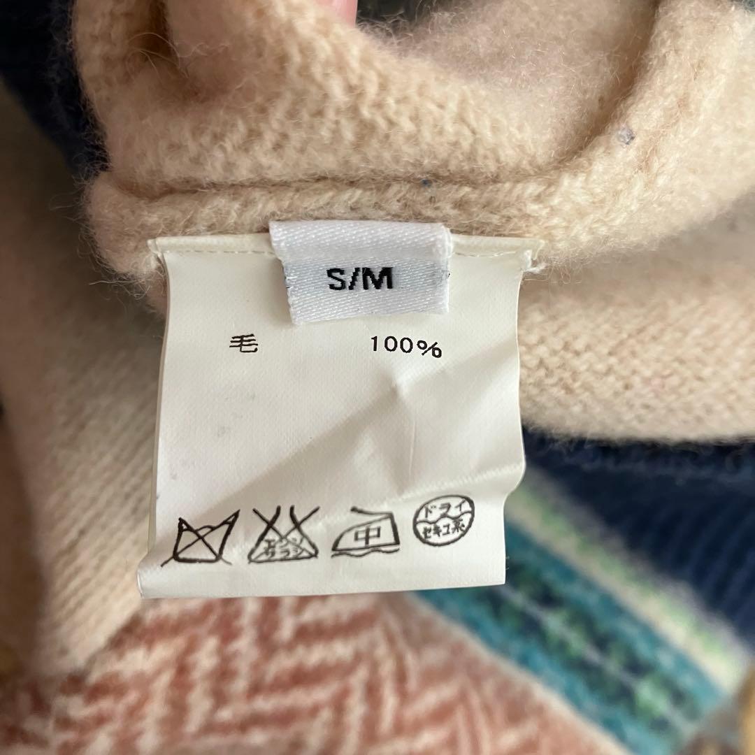 しゅんさま　ERIBE SCOTLAND ウール ニット Vネック S M