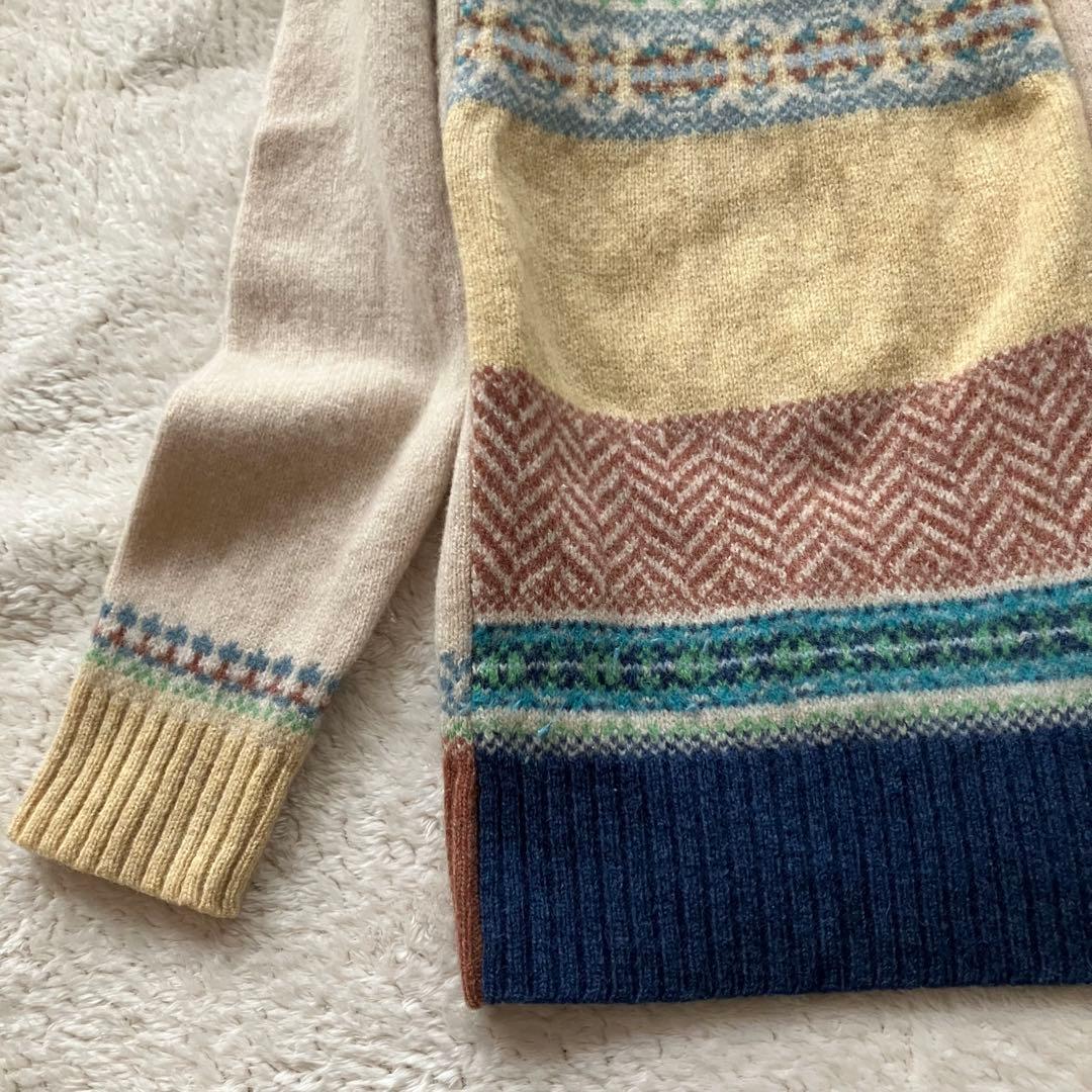 しゅんさま　ERIBE SCOTLAND ウール ニット Vネック S M