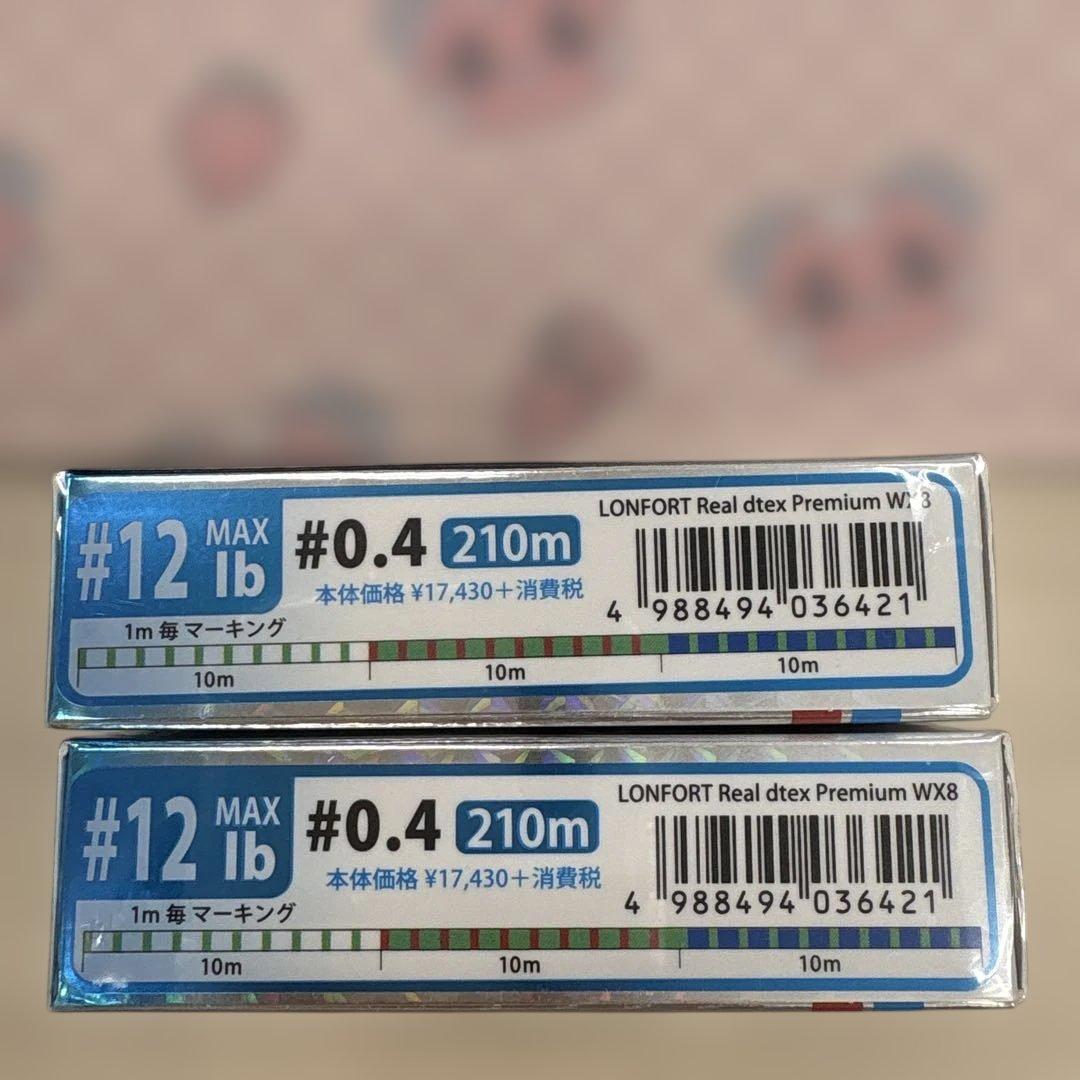 510355 X-Braid リアルデシテックス WX8 210ｍ　0.4 2個