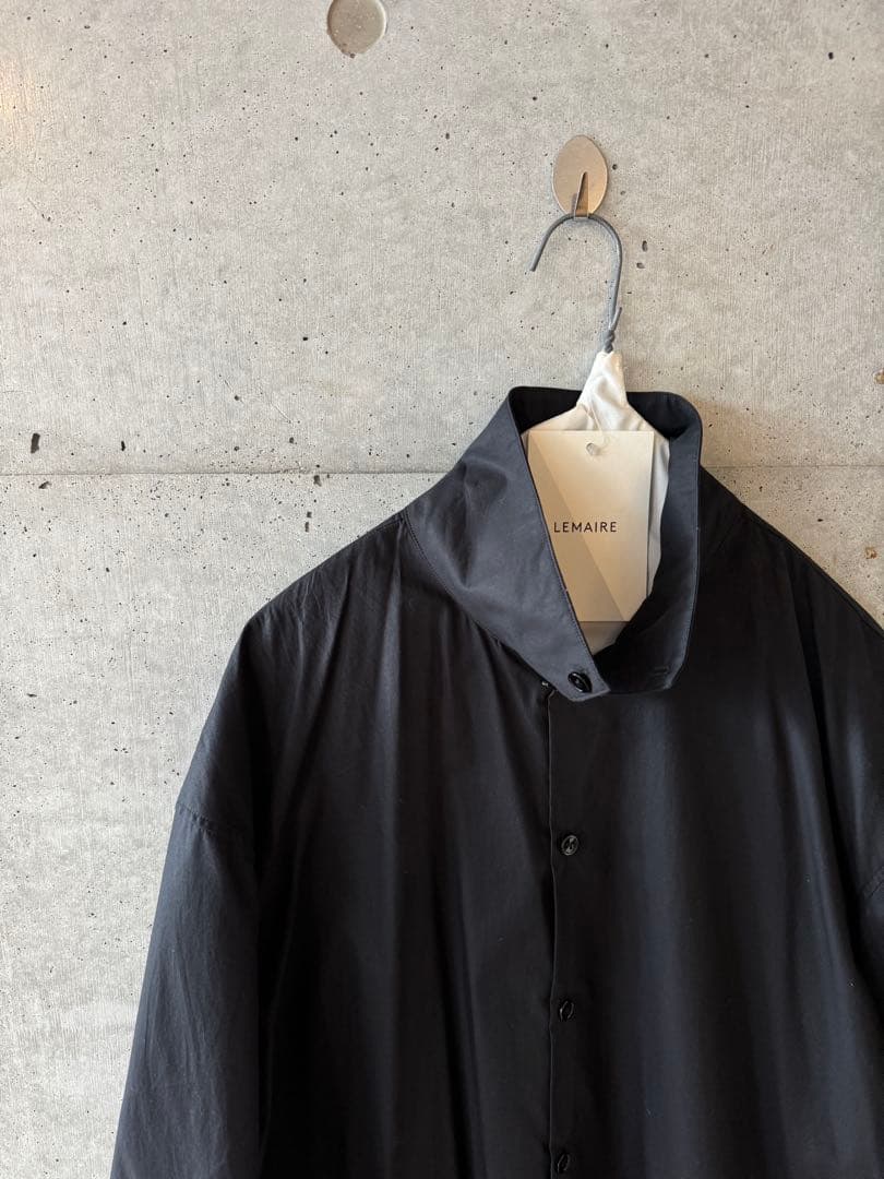LEMAIRE ルメール HIGH COLLAR SHIRT ブラック 46