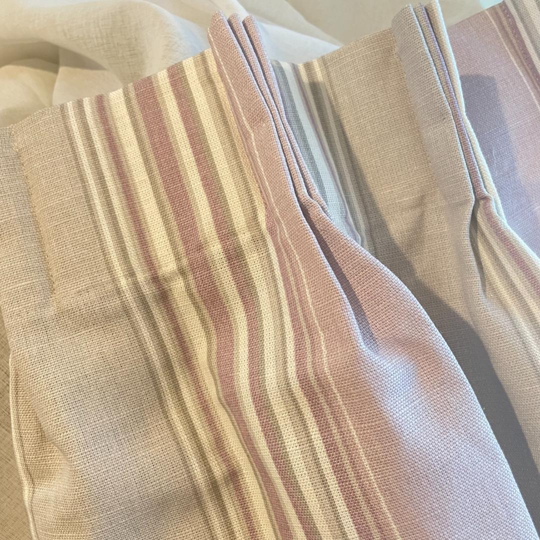 ローラアシュレイ★ストライプ 未使用カーテン 1枚 幅128×丈93㎝