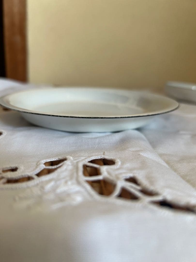 金森正起　菓子器　琺瑯　未使用品