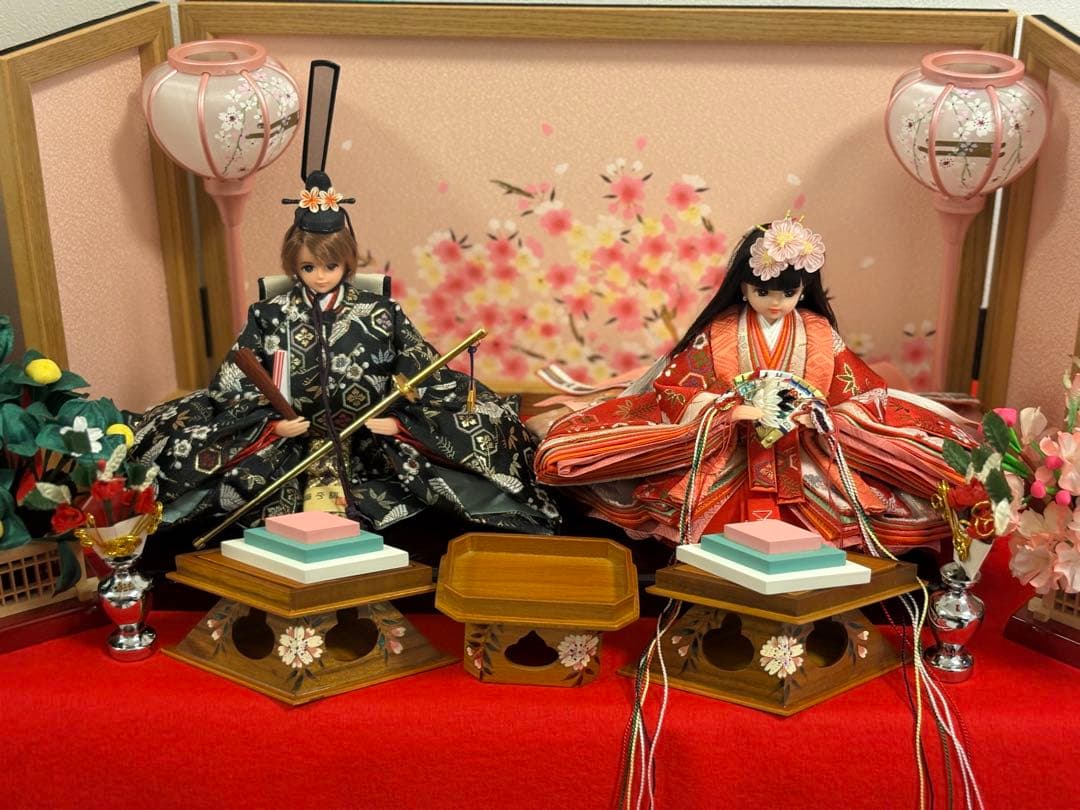 リカちゃん　ひな人形セット　親王飾り　久月