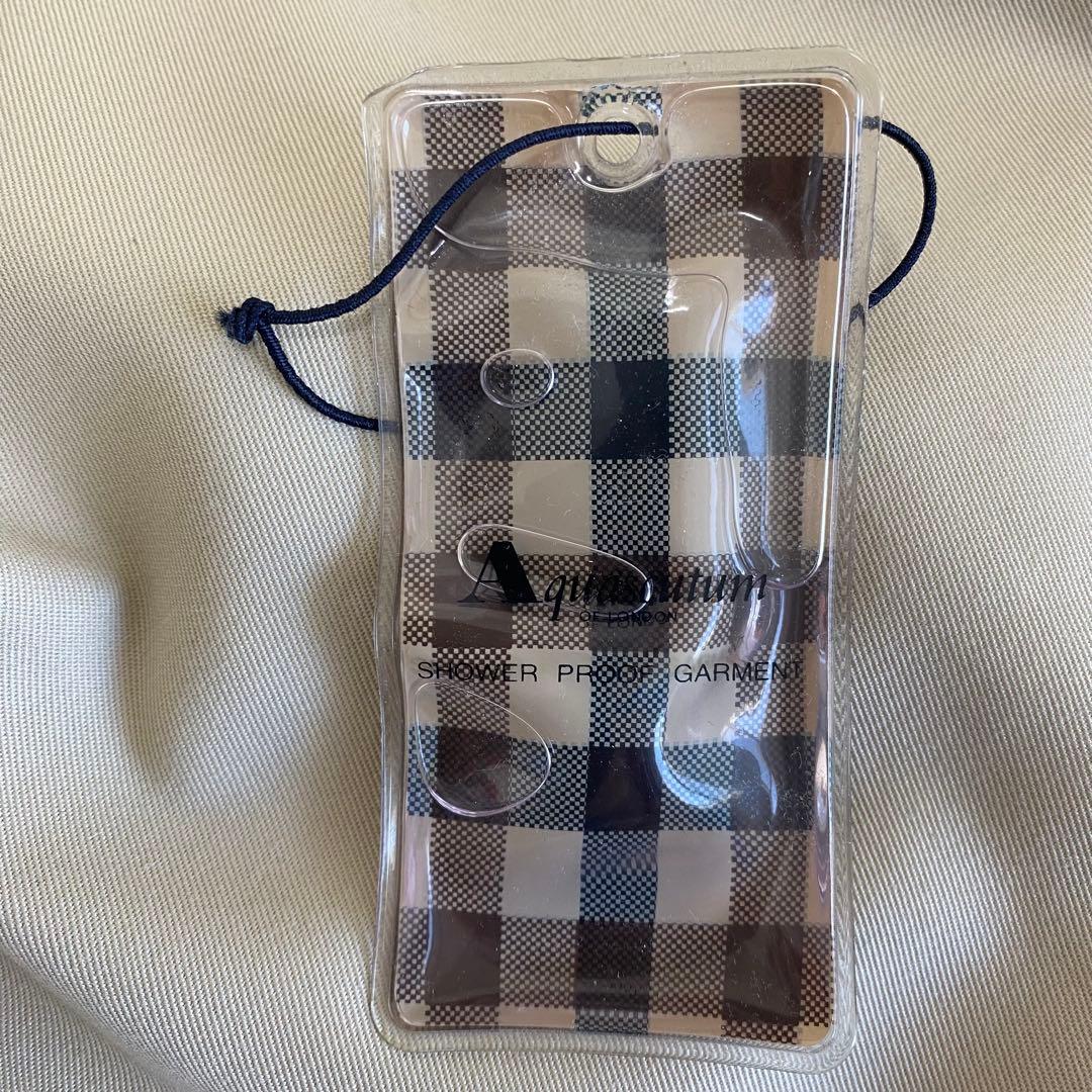 【Aquascutum】ステンカラーコート　裏地チェック【3F】イングランド製