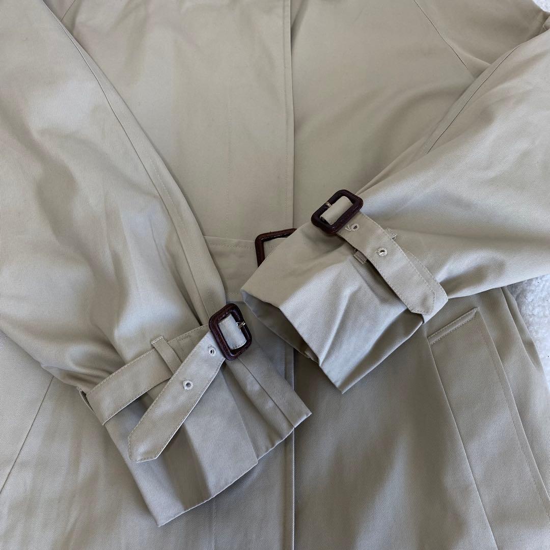 【Aquascutum】ステンカラーコート　裏地チェック【3F】イングランド製