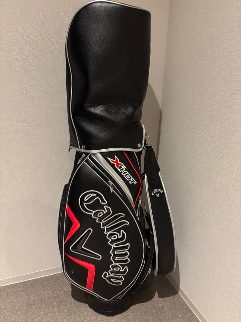 【ゴルフマン】Callaway X Hot キャディバッグ 黒/赤