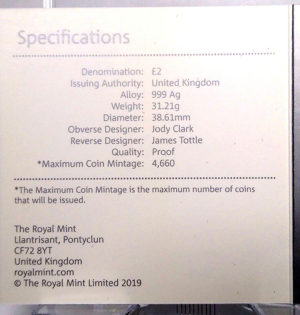 2020 イギリス ブリタニア 1オンス 2ポンド 銀貨 NGC PF70 UC