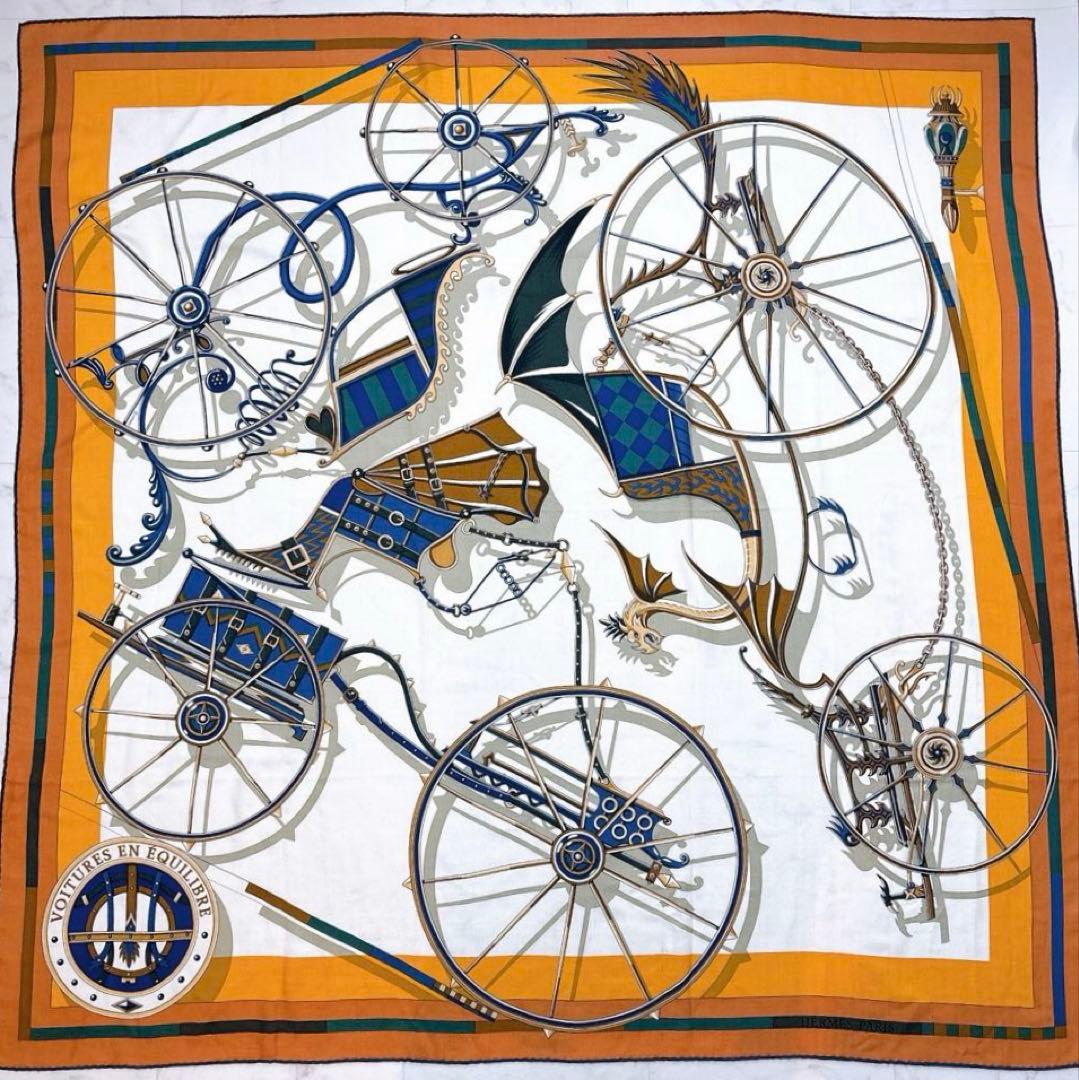 Munichiine3❣️ エルメス カレジェアン カレ140 精巧な馬車