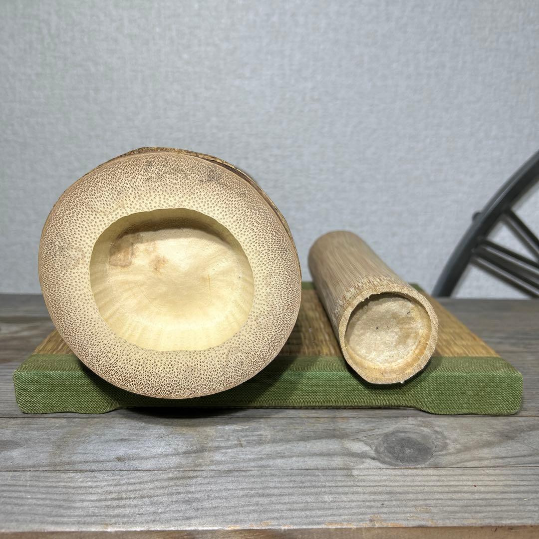東大寺　二月堂焼印　竹花入　竹一重切花入れ　花器　茶道具