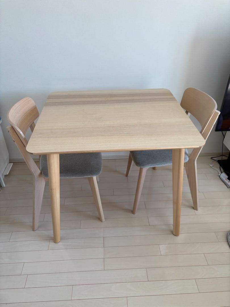 【直接渡し】（値下しました）IKEA LISABO テーブル チェア 2脚セット