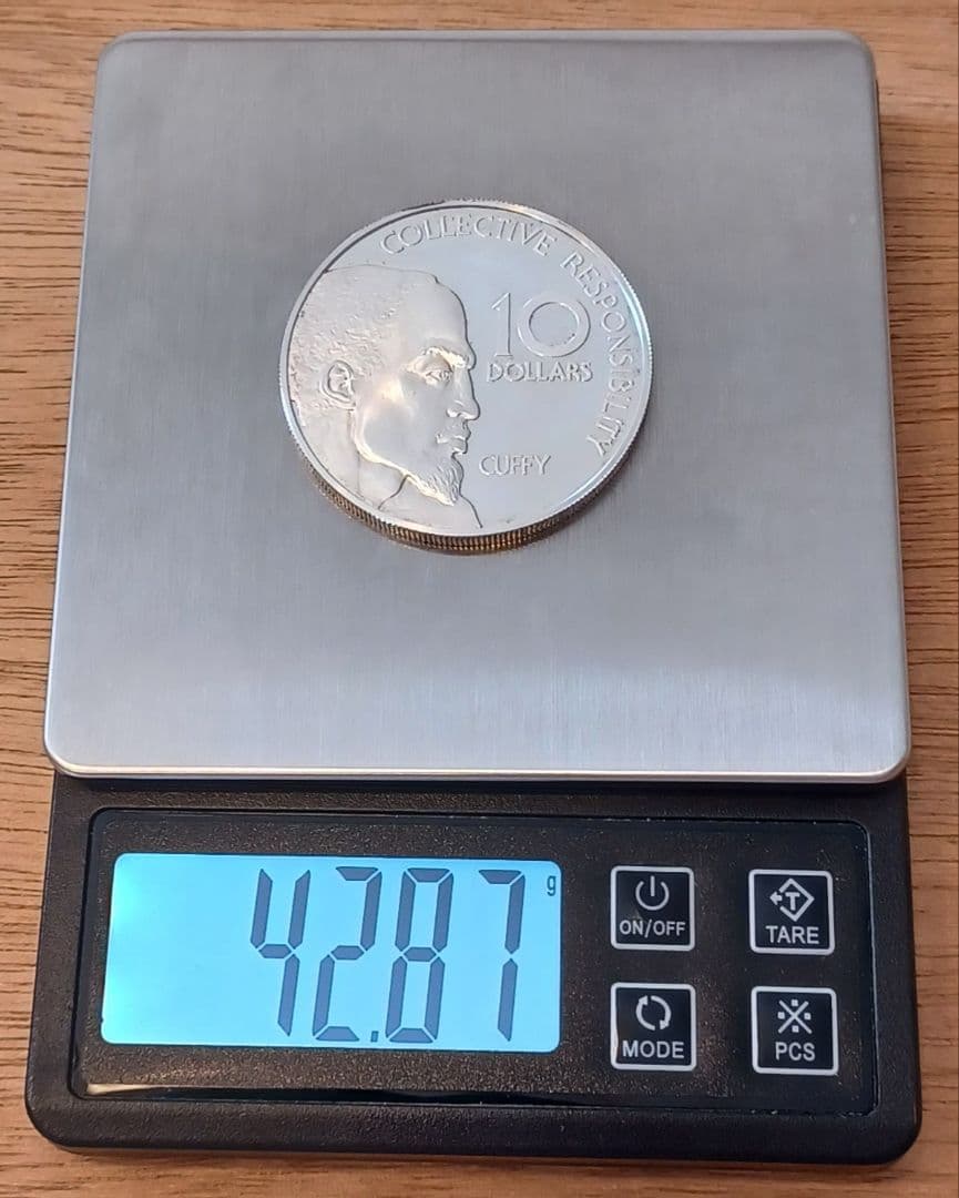 大型銀貨 1976年 手つかずの自然が多く残っている国ガイアナ銀品位(.925)