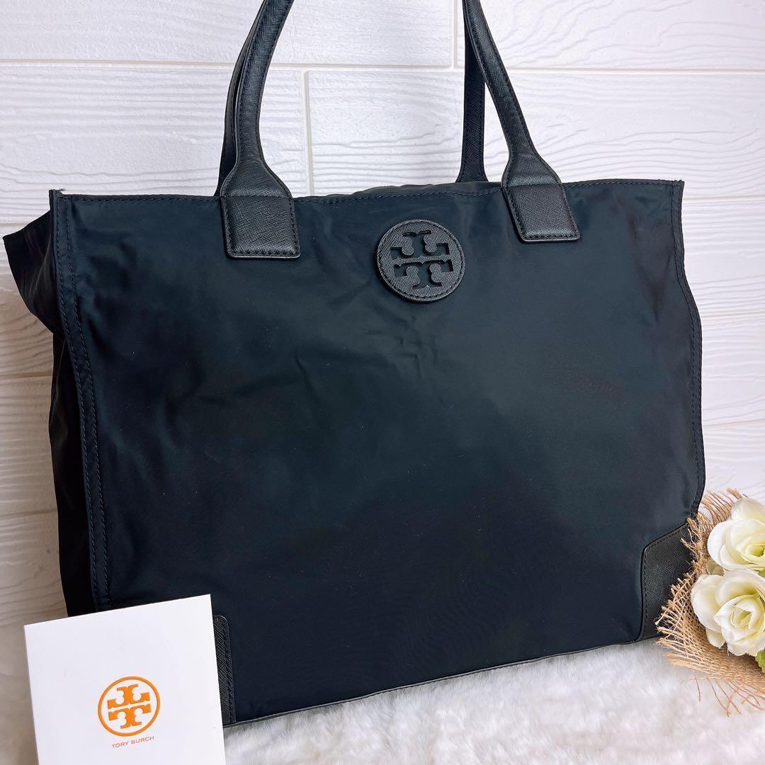 美品☆TORY BURCH トリーバーチ トートバッグ ナイロンブラック大容量