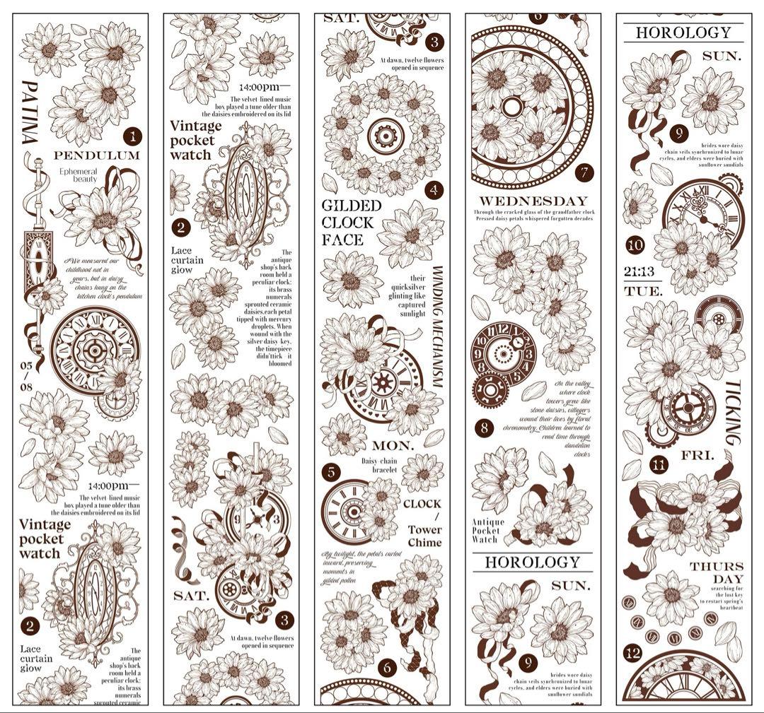 咔咔STUDIO《单色菊》海外マスキングテープ　マステ 【2640】