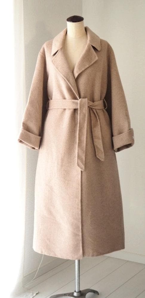 lavishgate ワイドスリーブリバーコート ウール ガウン ロングコート