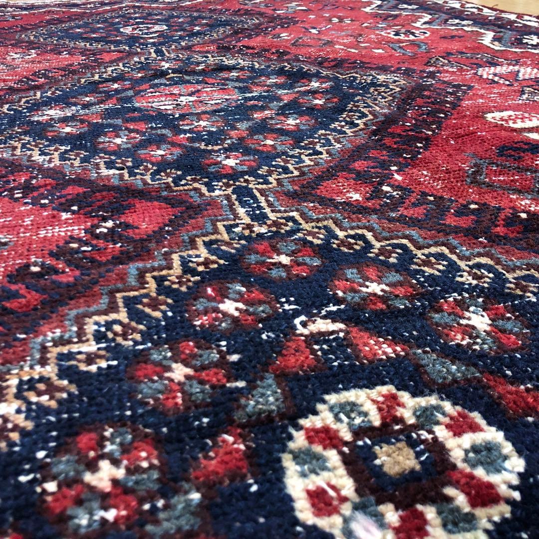 ペルシャ絨毯 ヴィンテージラグ 222×149cm 手織り オールドpersia