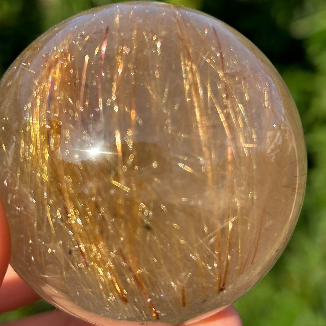 天然石ルチルクォーツのスフィア　ご購入前に在庫確認必要F.103