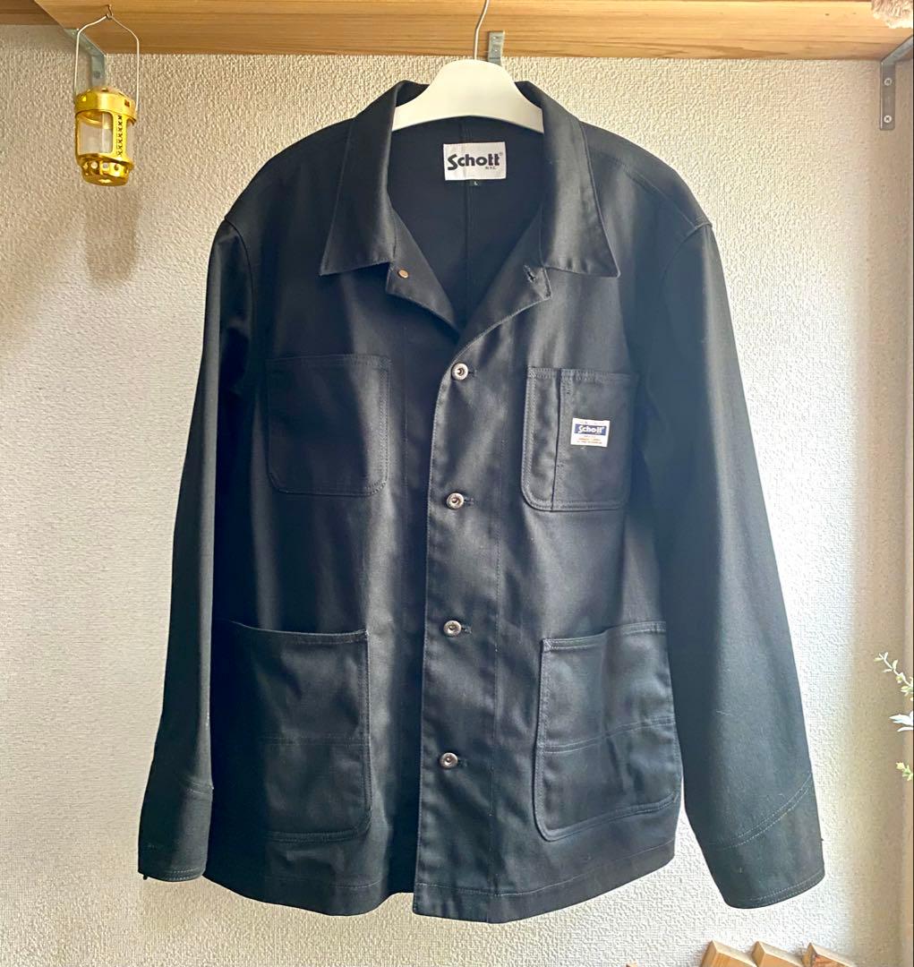 Schott ブラック　TC WORK COVERALL カバーオール