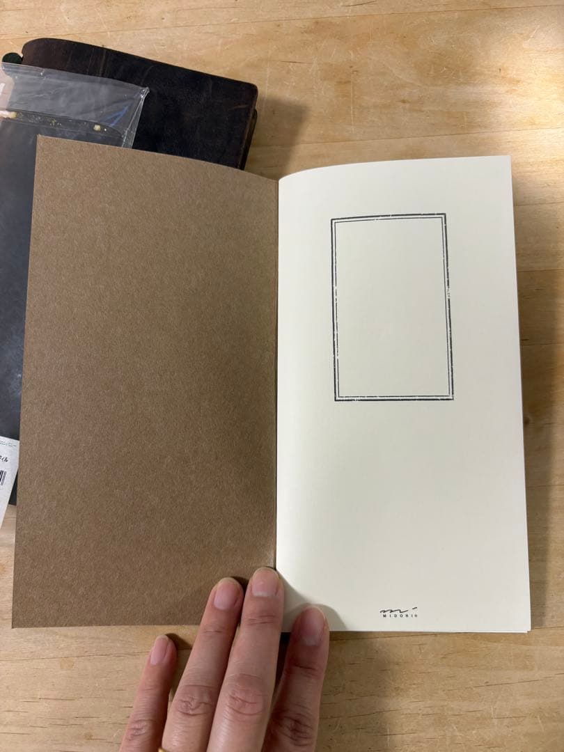 旧ロゴ MIDORIトラベラーズノート レギュラー ブラウン