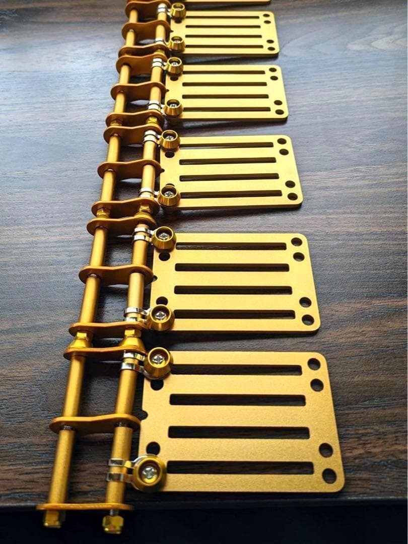 ゴールド 2連チェーン付ニックス風ベルトループ 腰道具 腰袋 工具差し カスタム